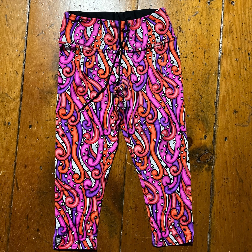 Monster Muffin capri small roller derby  dance gymnastics tentacle high waisted